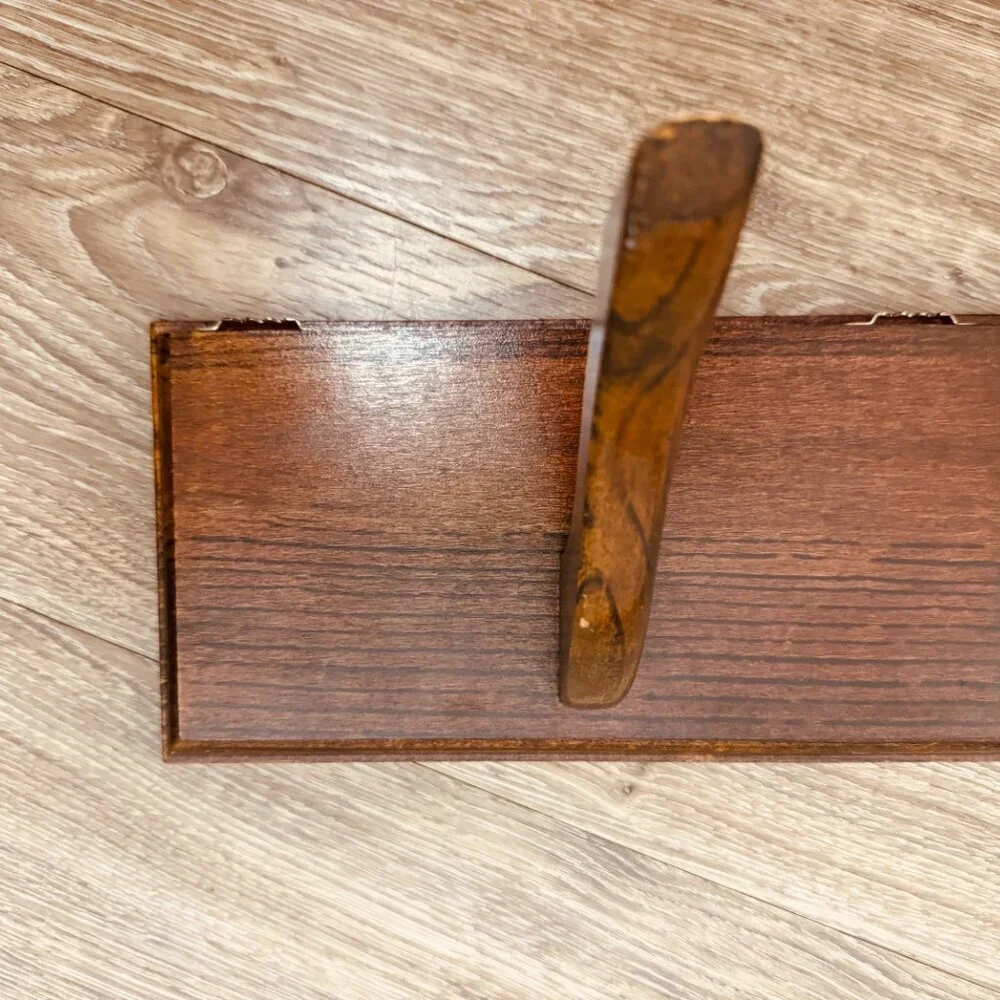 Vintage Set of 3 Wooden Wall Display Shelve